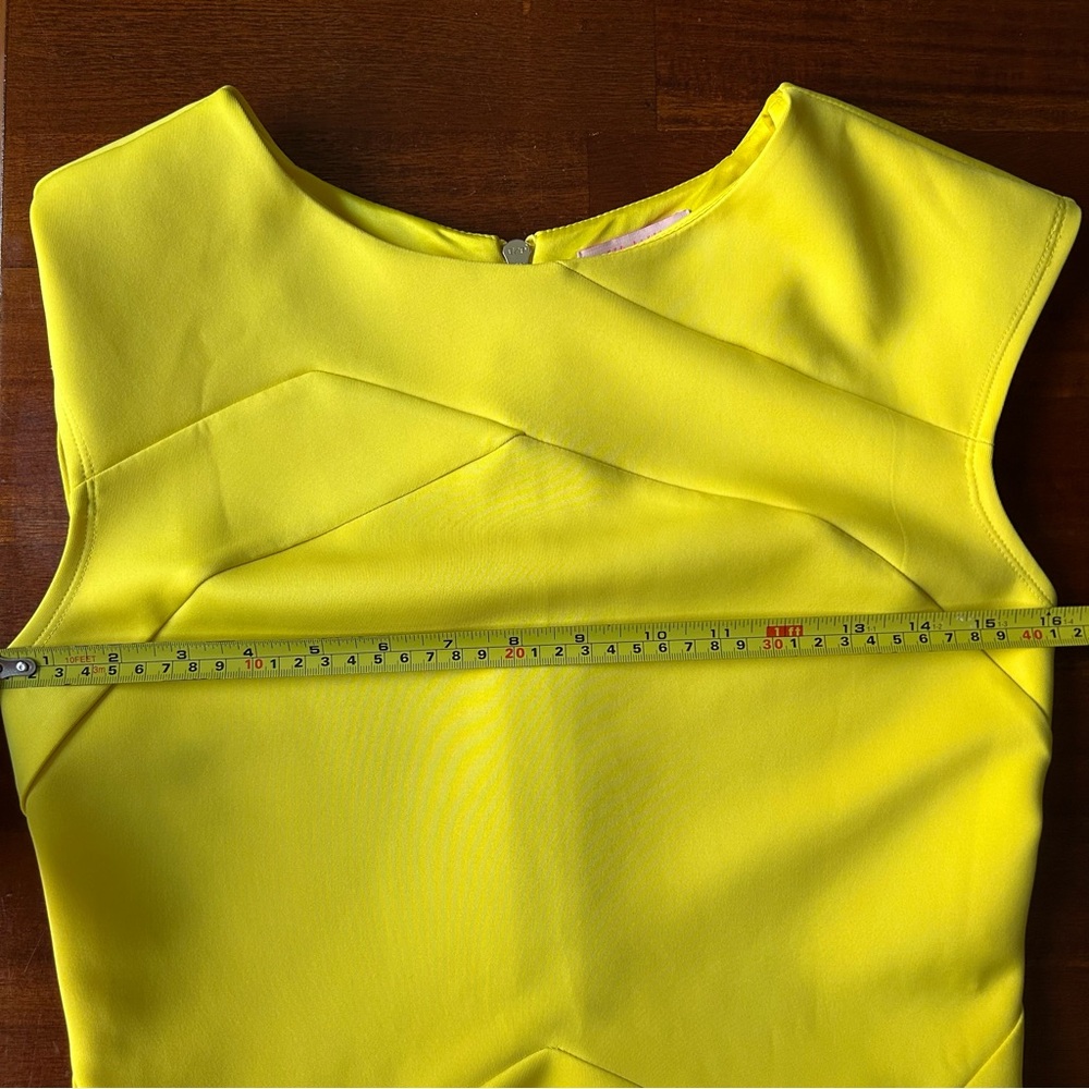 Ted Baker London Sew In Love Yellow Arwyn Panelled Sleeveless Skater‎ Dress - Picture 11 of 13